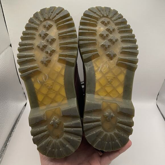 Dr Martens Luana Dark Cherry Red Leather Lace-Up Combat Boots Womens 6 AW004 - Picture 7 of 7